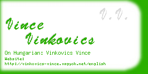 vince vinkovics business card